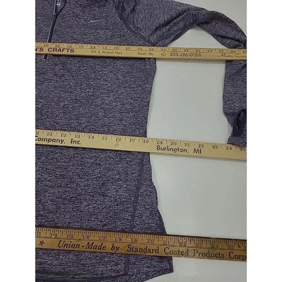 Nike Dri-Fit Running Pullover Women's Large 3/4 Zip Athletic Fitted Top - Picture 3 of 11